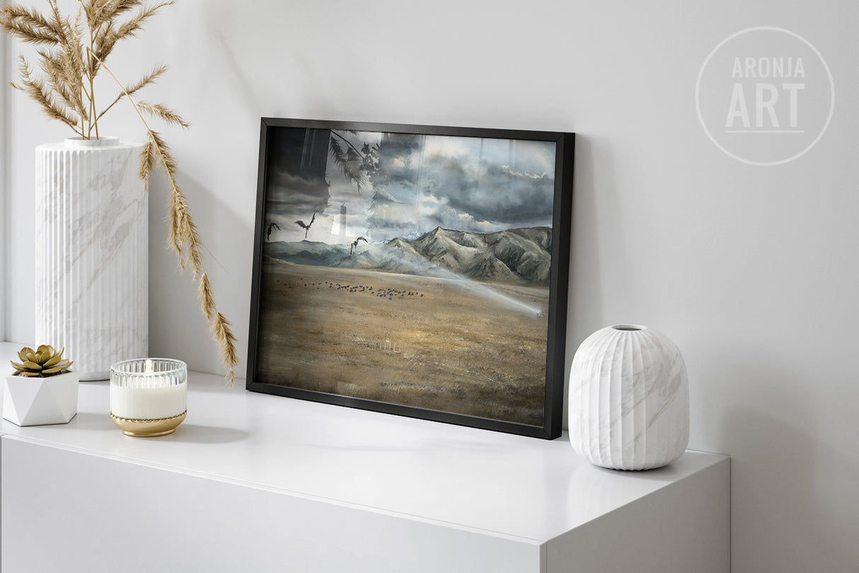 Licht gegen Schatten – (Druck)