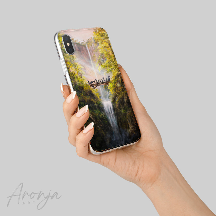 Crossing the Bridge - Soft Phonecase for 200+ phones Aronja-Art soft phone case with clear border and scenic bridge artwork