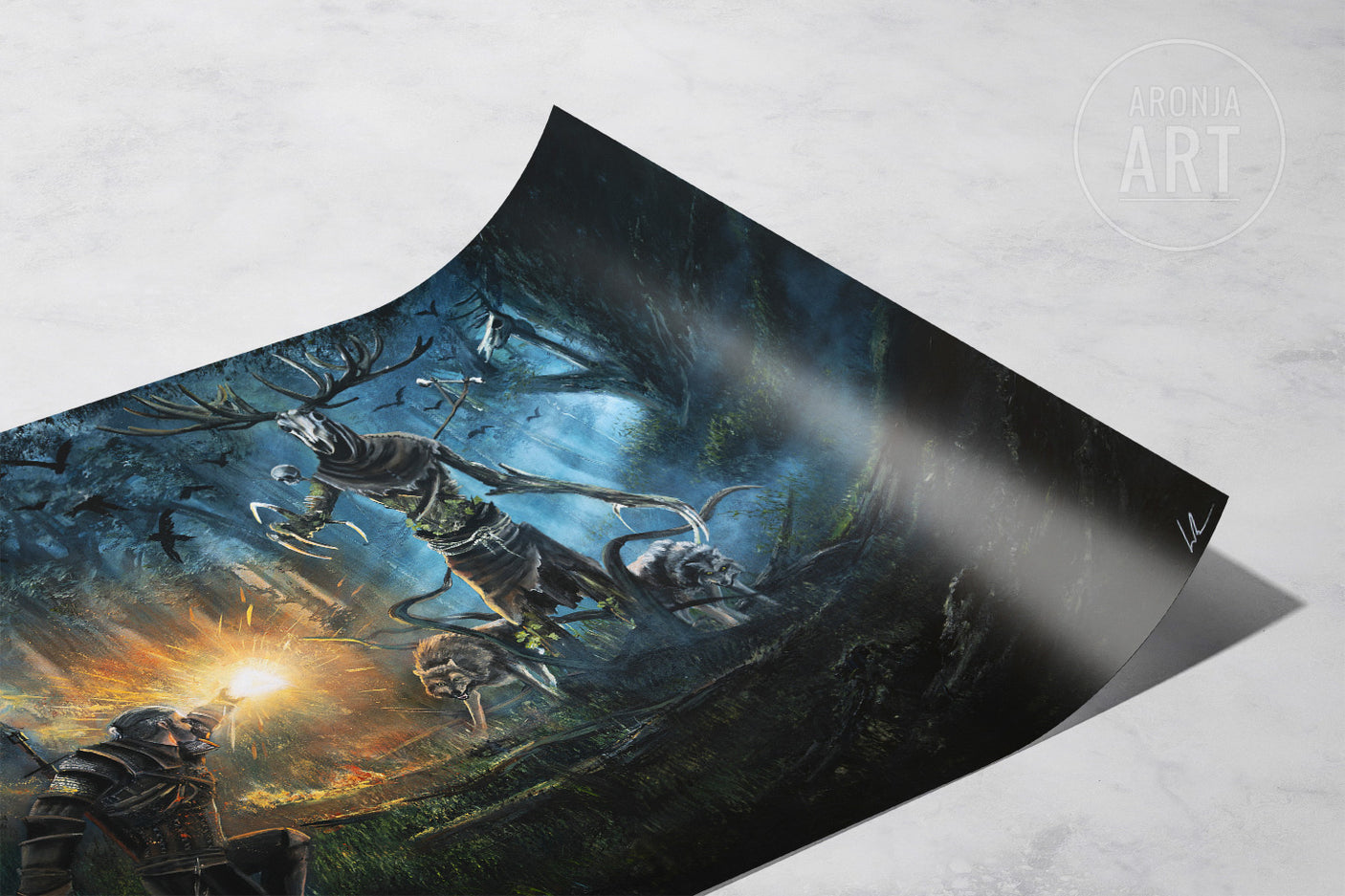 Geralt & the Leshen (Print)