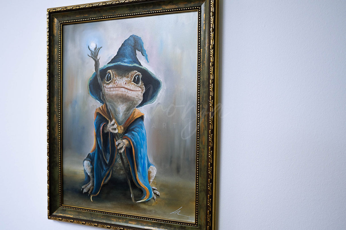 LizwardWizard framed oil painting (30x40cm)
