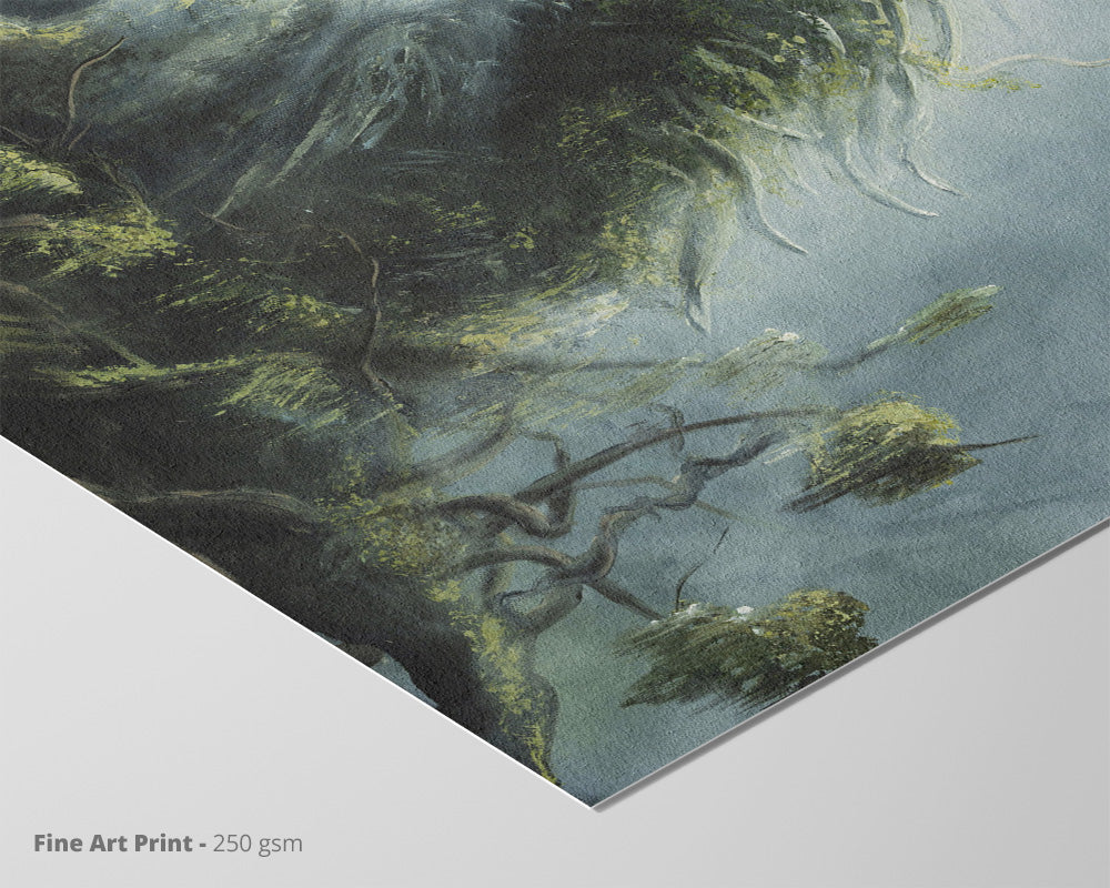 Lord of the Forest - Print by Aronja-Art fantasy art art print on fine art paper, traditional painting scene