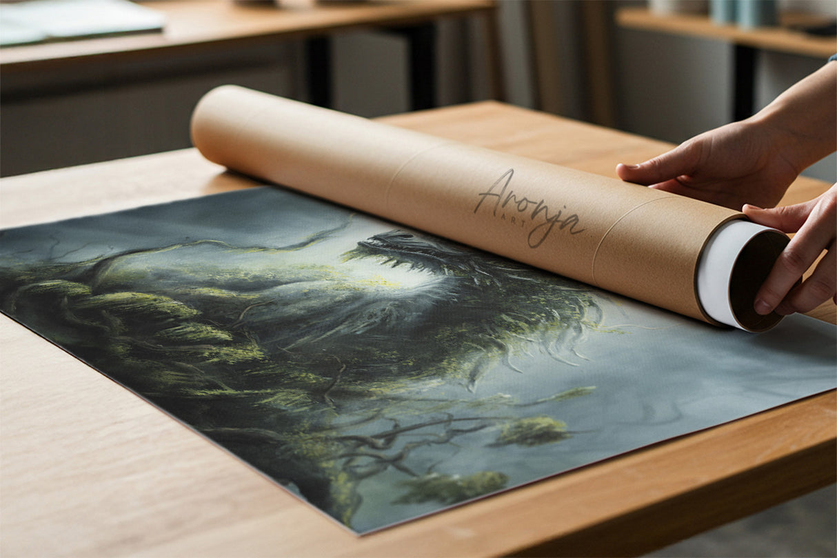 Lord of the Forest - Print by Aronja-Art fantasy art art print, rolled canvas with traditional painting look