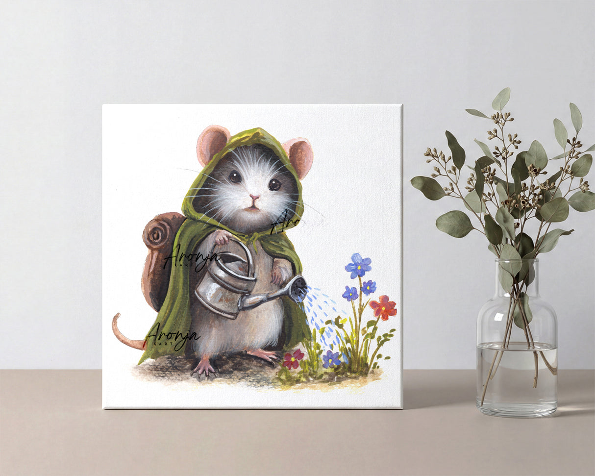 Mousewise the Gardener - (Square Print)