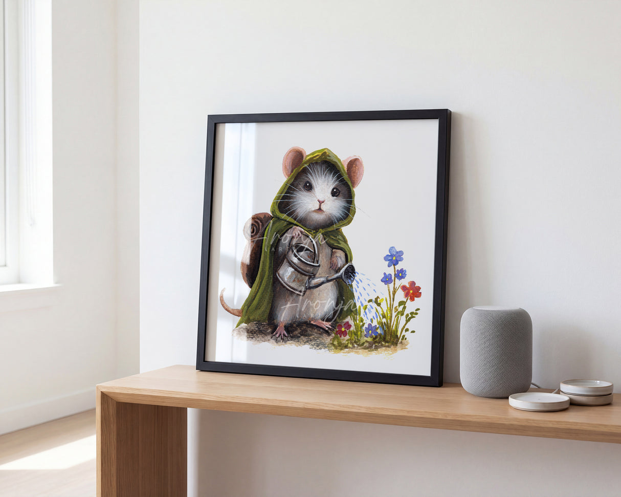 Mousewise the Gardener - (Square Print)
