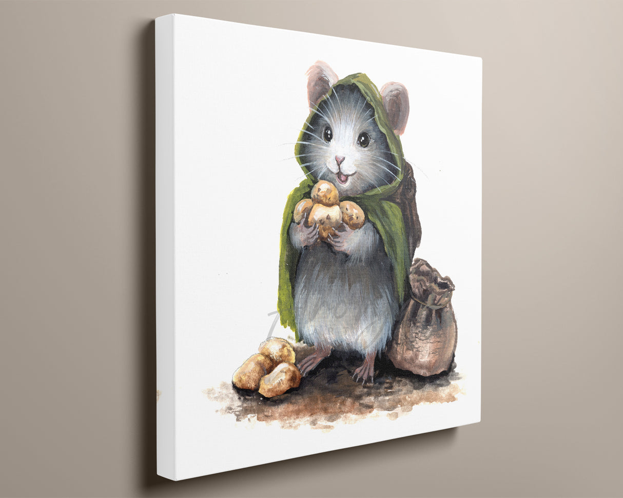 Mousewise with Potatoes - (Square Print)