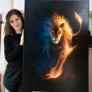 The King Of Fire - Original Oil Painting