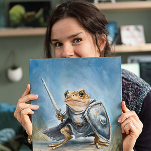 Toad Warrior - oil painting