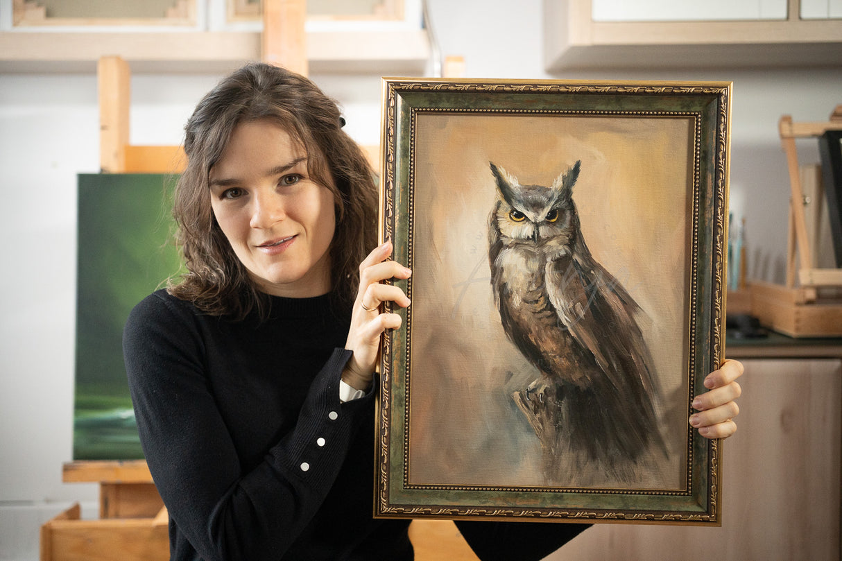 Silent Watcher - Original Oil Painting (framed)