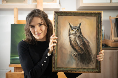 Silent Watcher - Original Oil Painting (framed)