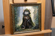 Aramouse framed original oil painting by Aronja-Art, fantasy art showing a woodland character scene with forest foliage