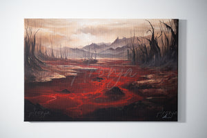 SORCERY Gothic Original Painting "Bloodied Soil" - 60x40cm / Acrylics