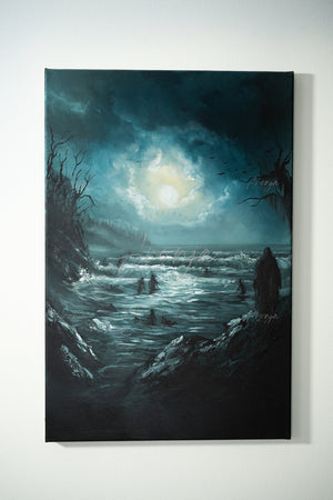 SORCERY Gothic Original Painting "Call Of The Sea" - 60x40cm / Acrylics