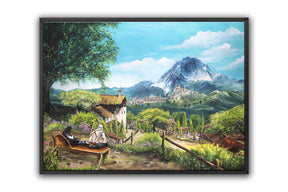 Corvo Bianco (Print) Aronja-Art hand-painted fantasy art art print gaming inspired framed canvas landscape scene