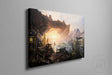 Docks Of Solitude (Print) hand-painted fantasy art art print framed canvas with warm sunset tones gaming inspired