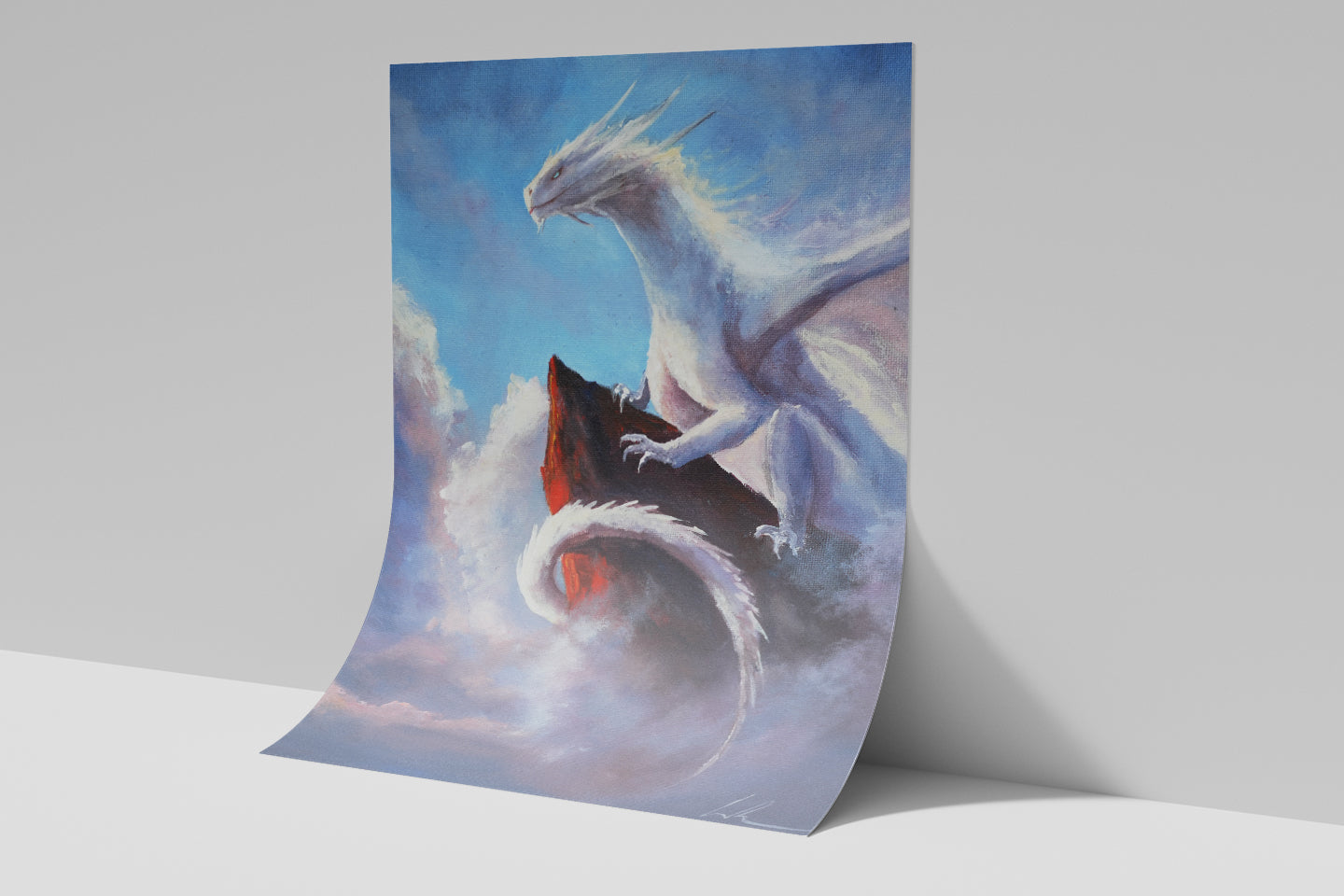 Dragon in Clouds - Print Canvas & Art Print | Aronja-Art