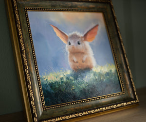 Fluttermouse / Framed Oilpainting / 8x8"