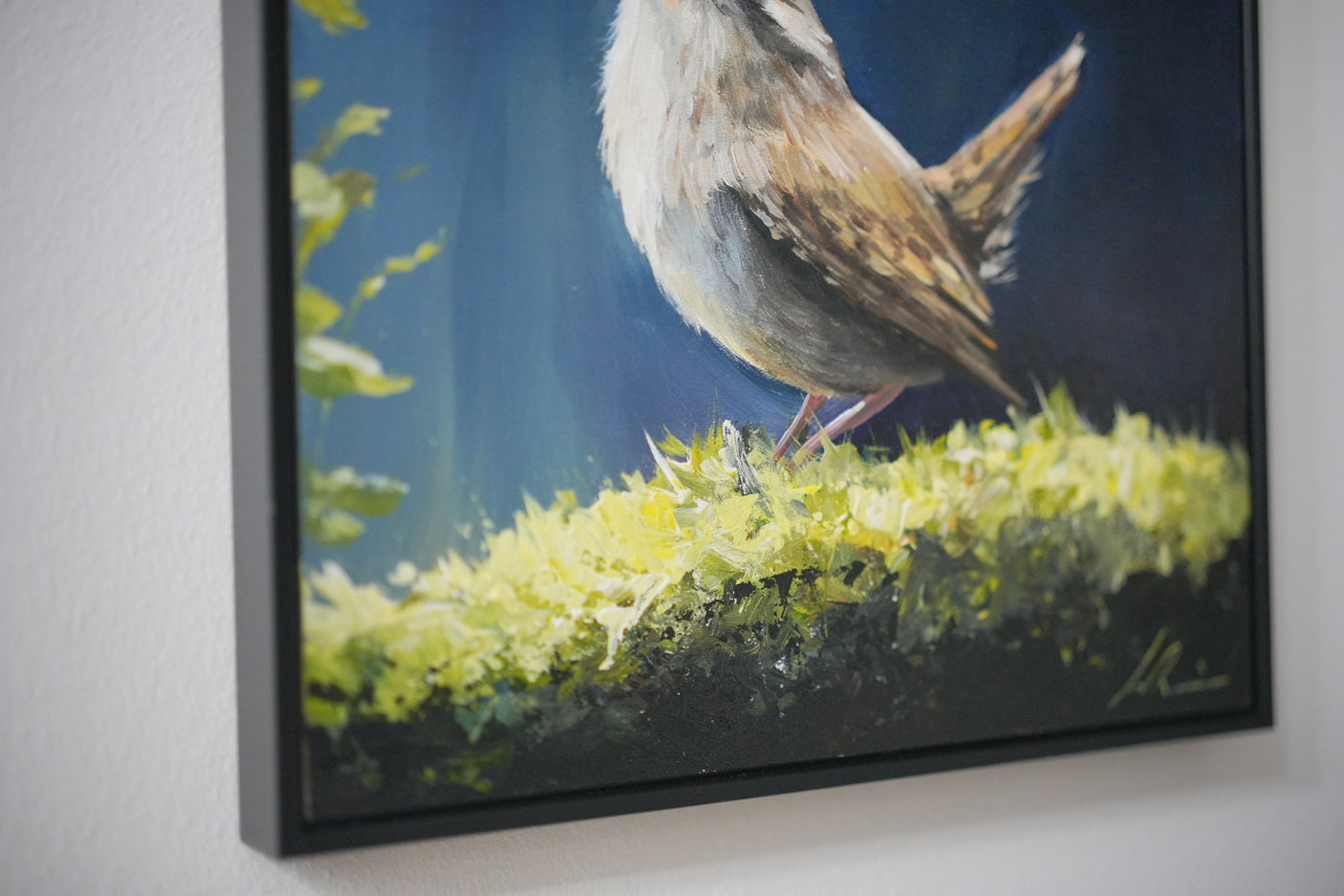 Frosty Melody- Framed Acrylicpainting by Aronja-Art fantasy art framed acrylic painting on canvas panel