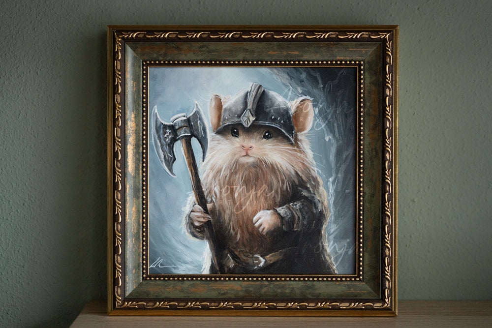 Gimouse / Framed Oilpainting / 8x8"