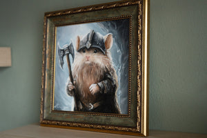 Gimouse / Framed Oilpainting / 8x8"