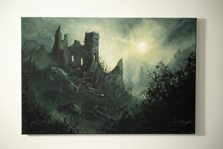 SORCERY Gothic Original Painting "Silent Hill" - 60x40cm / Acrylics