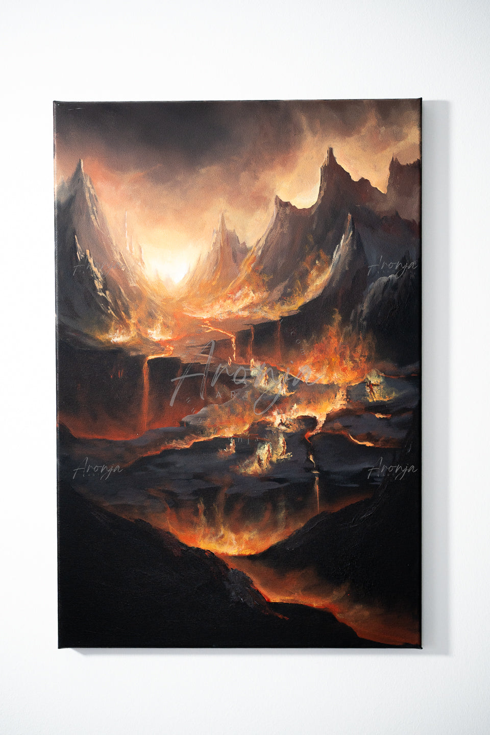 SORCERY Gothic Original Painting "Hellfire" - 60x40cm / Acrylics