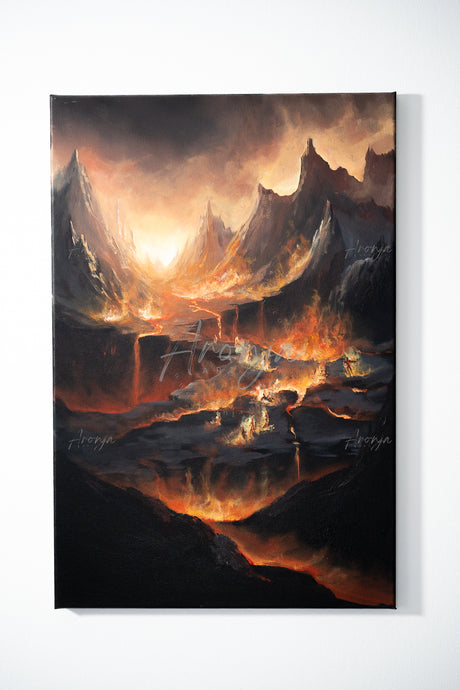 SORCERY Gothic Original Painting "Hellfire" - 60x40cm / Acrylics