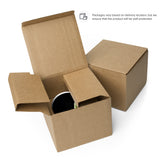 Leaf Me Sittin' - Mug by Aronja-Art, kraft cardboard shipping box with folded inserts on white background