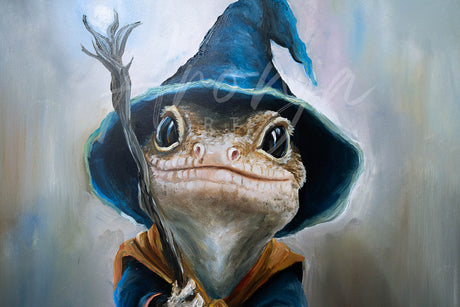 LizwardWizard  framed oil painting (30x40cm)