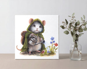 Mousewise the Gardener - (Square Print)