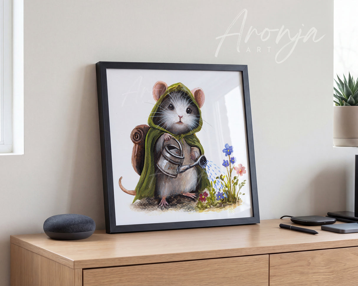 Mousewise the Gardener - (Square Print)