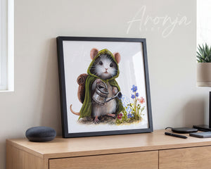 Mousewise the Gardener - (Square Print)