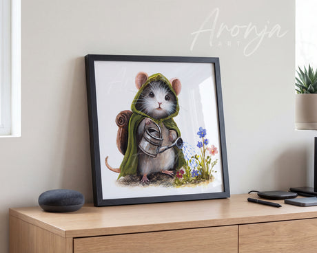 Mousewise the Gardener - (Square Print)