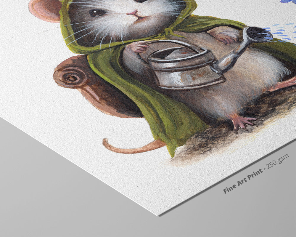 Mousewise the Gardener - (Square Print)