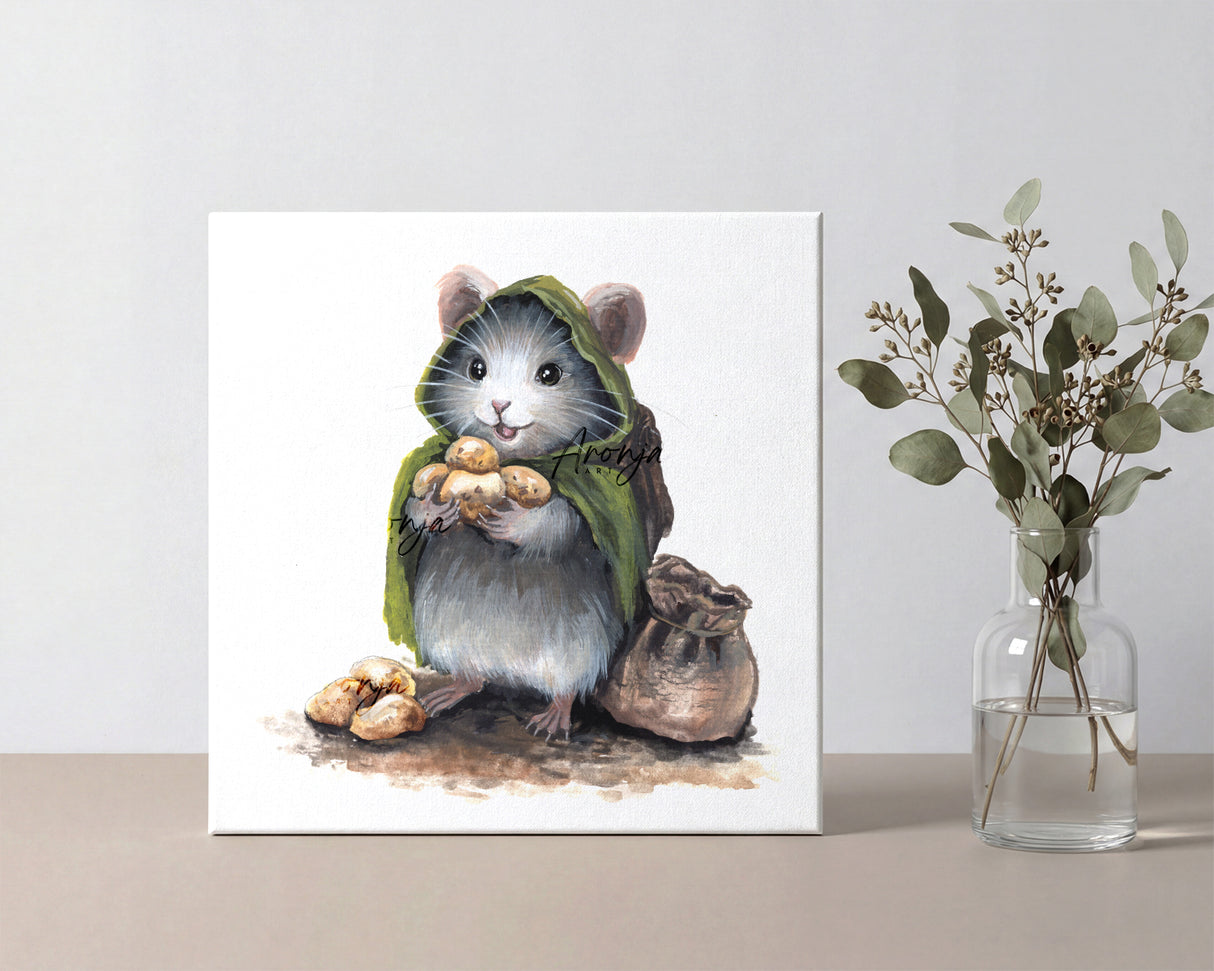 Mousewise with Potatoes - (Square Print)