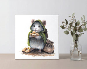 Mousewise with Potatoes - (Square Print)