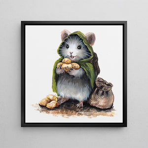 Mousewise with Potatoes - (Square Print)
