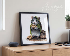Mousewise with Potatoes - (Square Print)