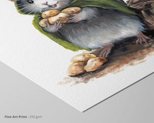 Mousewise with Potatoes - (Square Print)