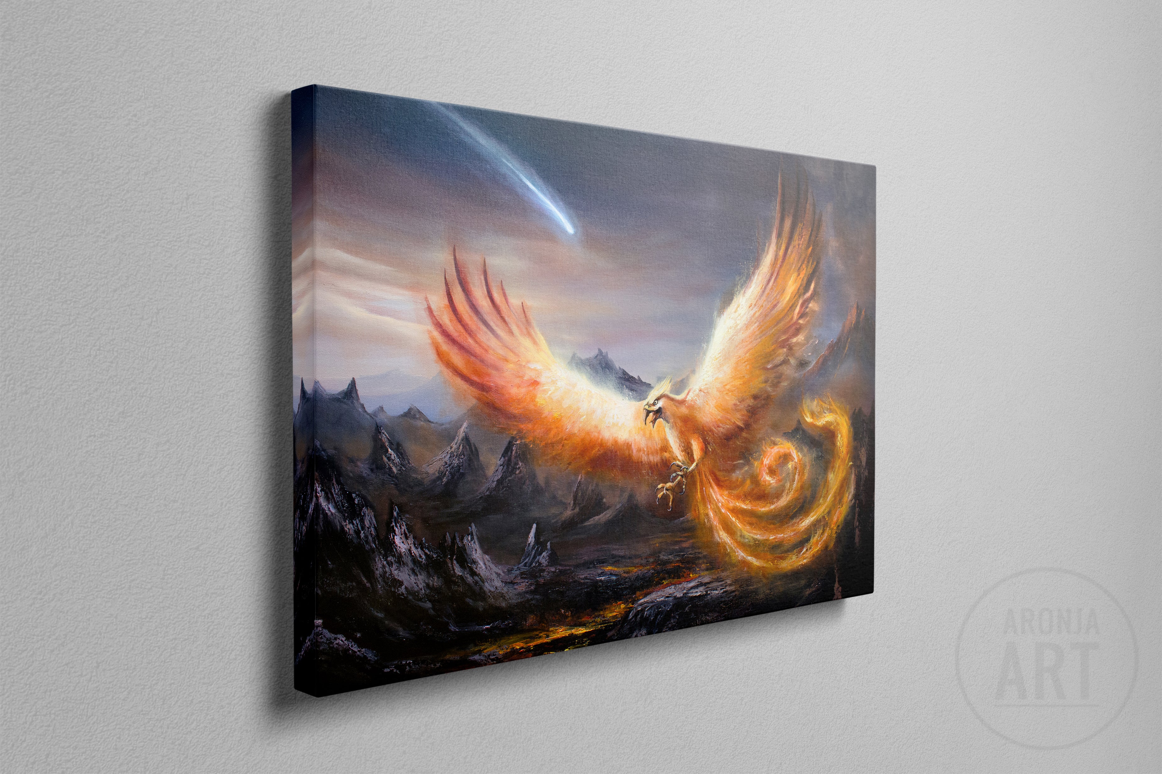 水彩画　プチトリアノン 愛の神　price down 25000->15000 Phoenix Fantasy Art Print | Aronja-Art