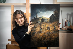 SORCERY Gothic Original Painting "Raise Militia" - 60x40cm / Acrylics