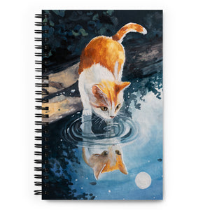 Reflections Spiral notebook by Aronja-Art, blue and orange soft cover with Metal Wire-O binding