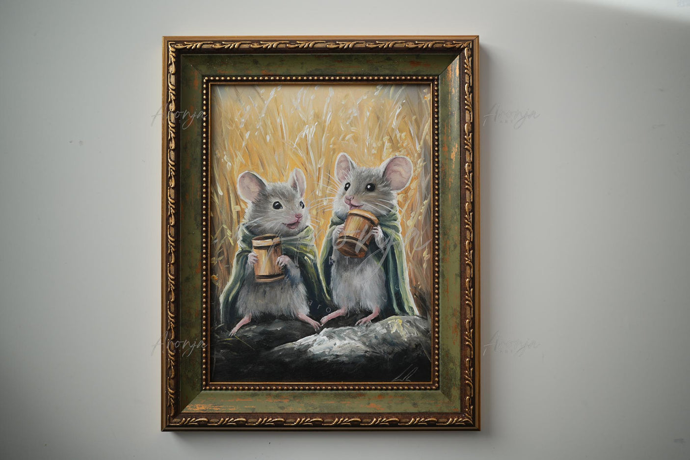 Tiny Pints / Framed Acrylicpainting / 18x24cm